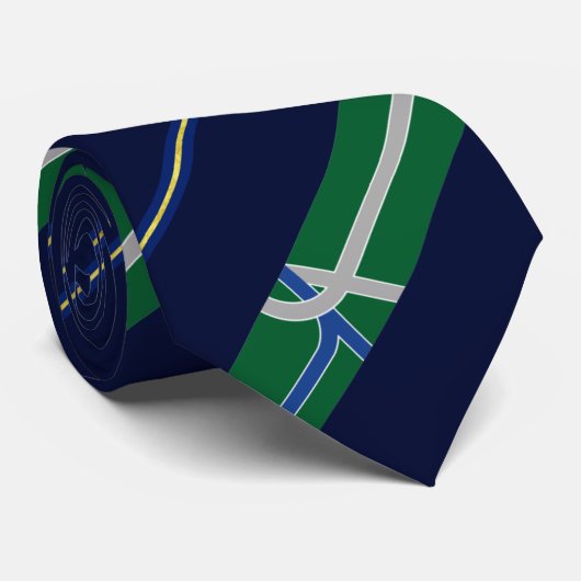 Cravate du drapeau de la ville d'Albany (Oregon) (Roulé)