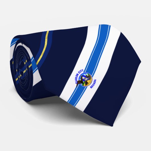 Cravate du drapeau de la ville de Carson (Nevada) (Roulé)