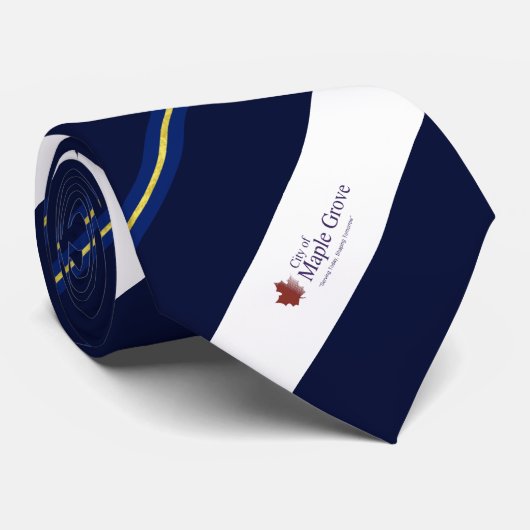 Cravate du drapeau de la ville de Maple Grove (Min (Roulé)