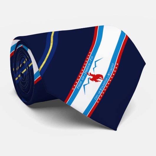 Cravate du drapeau de la ville d'Evanston (Wyoming (Roulé)