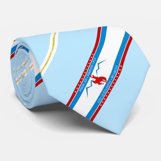 Cravate du drapeau de la ville d'Evanston (Wyoming (Roulé)