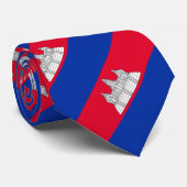 Cravate du drapeau du Cambodge patriotique (Roulé)