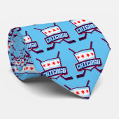 Cravate du drapeau du hockey sur glace de Chicago (Roulé)