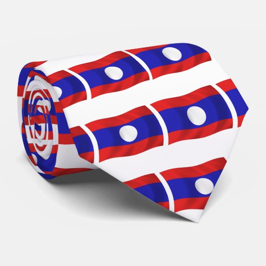 Cravate du drapeau du Laos (Roulé)