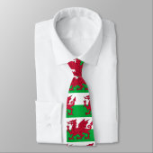 Cravate du drapeau du pays de Galles avec monogram (Attaché)