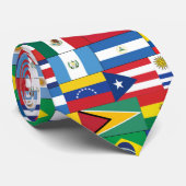 Cravate du drapeau historique latino-américain (Roulé)