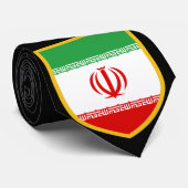 Cravate du drapeau iranien personnalisée (Roulé)