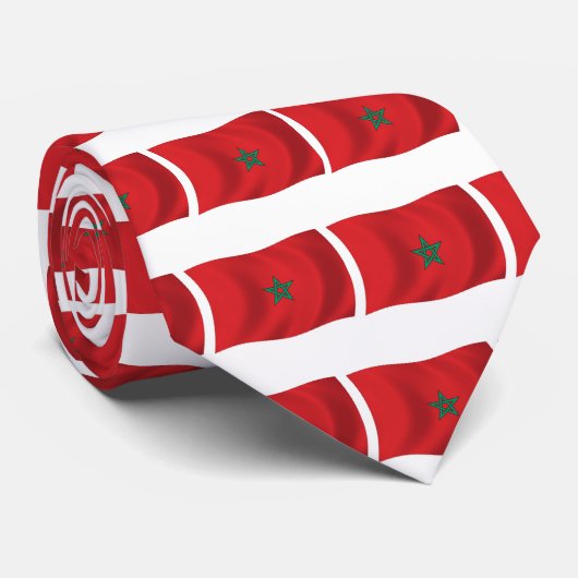 Cravate du drapeau marocain (Roulé)