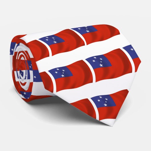 Cravate du drapeau Samoa (Roulé)