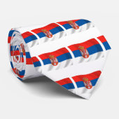 Cravate du drapeau serbe (Roulé)