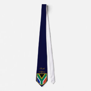Cravate du drapeau sud-africain personnalisée