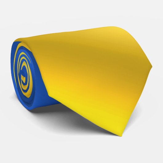 Cravate du drapeau ukrainien - Liberté (Roulé)