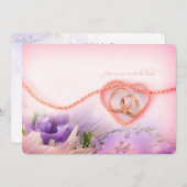 cravate du faire-part de mariage du noeud (Devant / Derrière)