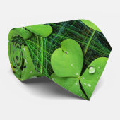 Cravate du jour de St Patrick vert de shamrock (Roulé)