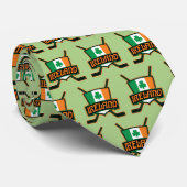 Cravate du logo du drapeau irlandais de hockey sur (Roulé)