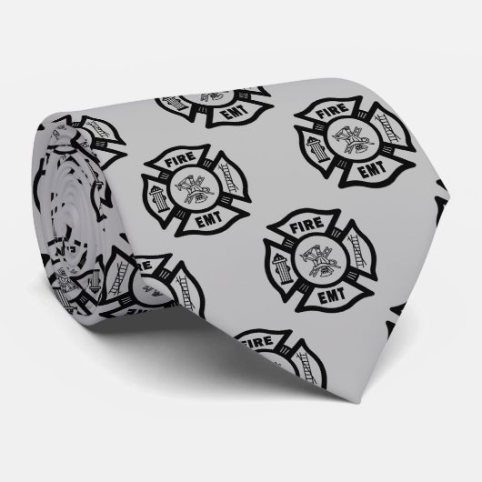 Cravate du logo EMT du service d'incendie (Roulé)