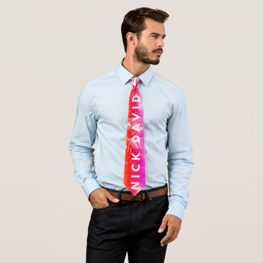 Cravate du logo NiCK DAViD Life - Miami Brights (En situation)