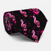 Cravate du symbole de note de musique (Roulé)