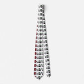 Cravate Dubaï Ville EAU Drapeau couleurs Typographie (Devant)