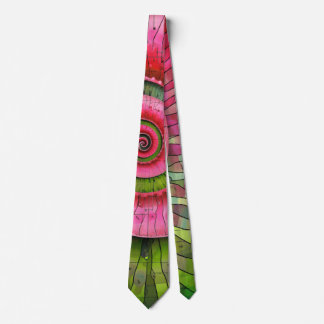 Cravate Dubman Designs : Fibonacci rose et vert lumineux