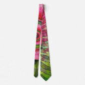 Cravate Dubman Designs : Fibonacci rose et vert lumineux (Dos)