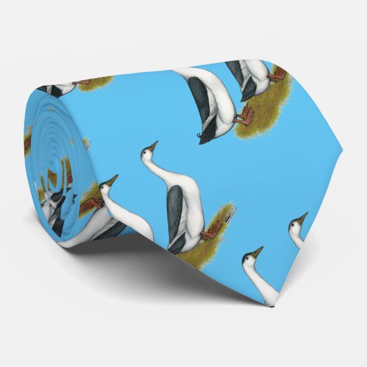 Cravate Ducks:  Blue Magpies (Roulé)