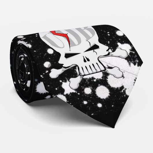 Cravate d'UDB - éclaboussure blanche (Roulé)