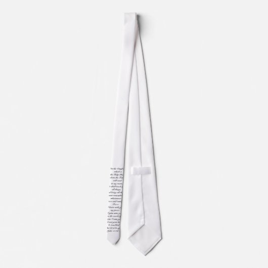 Cravate d'usage d'écriture sainte, blanc - 14h26 (Dos)