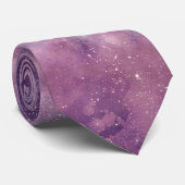 Cravate Dusk Rose Galaxy Series (Roulé)