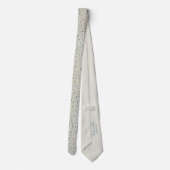 Cravate Dusty Blue & Gold Rustic Fleur sauvage Mariage (Dos)