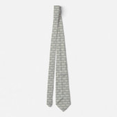Cravate Dusty Blue Neutral Birds Grues Art Déco Motif (Dos)