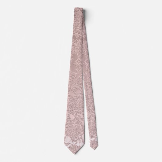 Cravate Dusty Rose Dusty Rose Brown Mariage Monogramme (Devant)