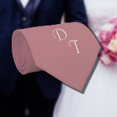 Cravate Dusty Rose - vos monogrammes