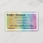 Cravate-Dye Art et Carte de visite appreal de Bohè (Dos)