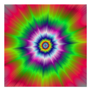 Cravate-Dye Explosive Zazzle Poster parfait