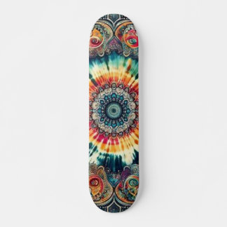 Cravate-Dye Psychédélique Cercles Skateboard