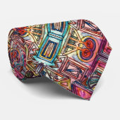 Cravate Dynamic-Modern Geometric Pattern (Roulé)