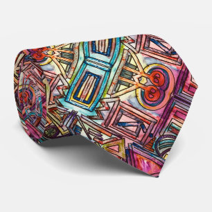 Cravate Dynamic-Modern Geometric Pattern