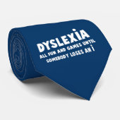 Cravate Dyslexie drôle et offensive (Roulé)
