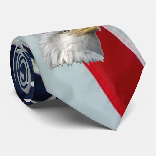 CRAVATE EAGLE CHAUVE --DRAPEAU AMÉRICAIN (Roulé)