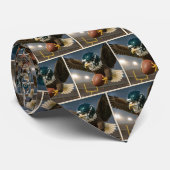 Cravate Eagle Flying With Football In Sports Stadium (Roulé)