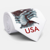 Cravate Eagle rouge - patriotique, Etats-Unis (Roulé)