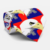 Cravate Eagles Blue Football Baseball Necktie (Roulé)