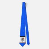 Cravate Eagles Sports Blue White Necktie (Devant)
