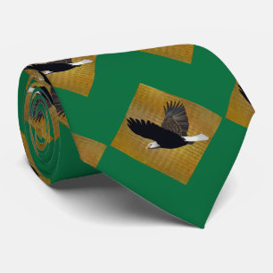 Cravate Eagles Sports Green Gold Necktie