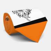 Cravate Eagles Sports Orange White Necktie (Roulé)