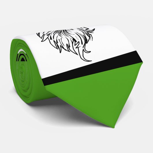 Cravate Eagles Sports Vert Blanc Necktie (Roulé)