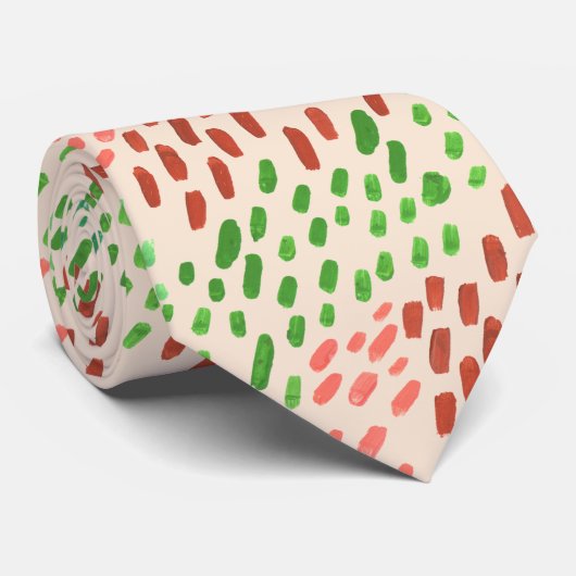 Cravate Earth Tone Painted Dots (Roulé)