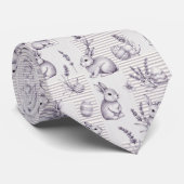 Cravate Easter Bunny with Eggs Spring Pastel Pattern (12) (Roulé)