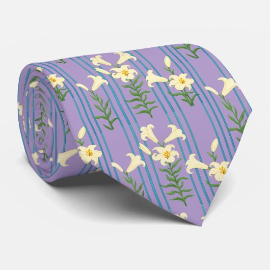 Cravate Easter Lily Neck Tie (Roulé)
